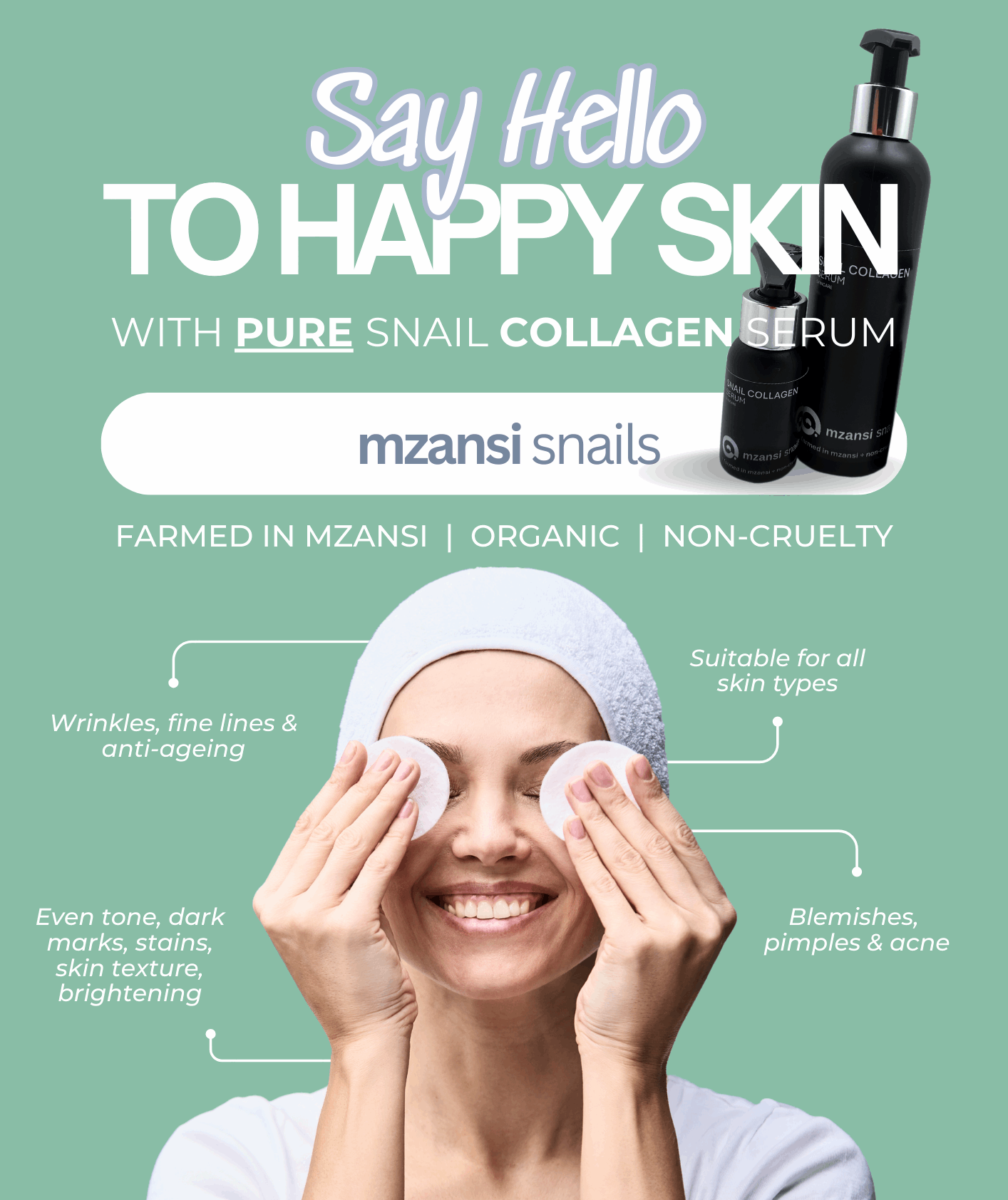 50ml - PURE Snail Collagen Serum for Skin